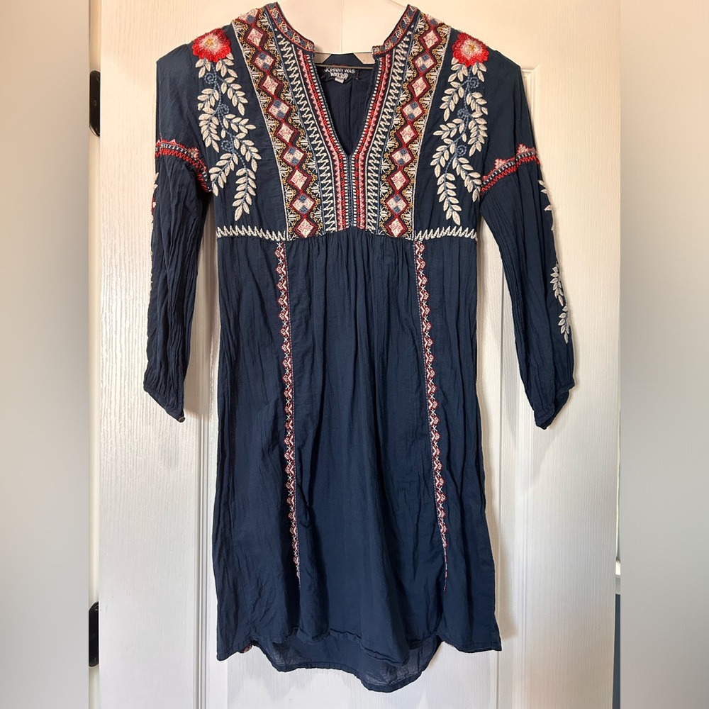 Johnny Was embroidered tunic.